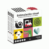 Estuche Estimulación Visual: 4 Libros Evolutivos de 0 a 12 Meses