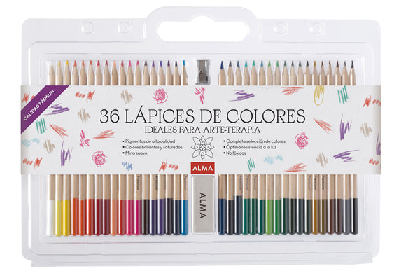 Set de 36 lápices para colorear